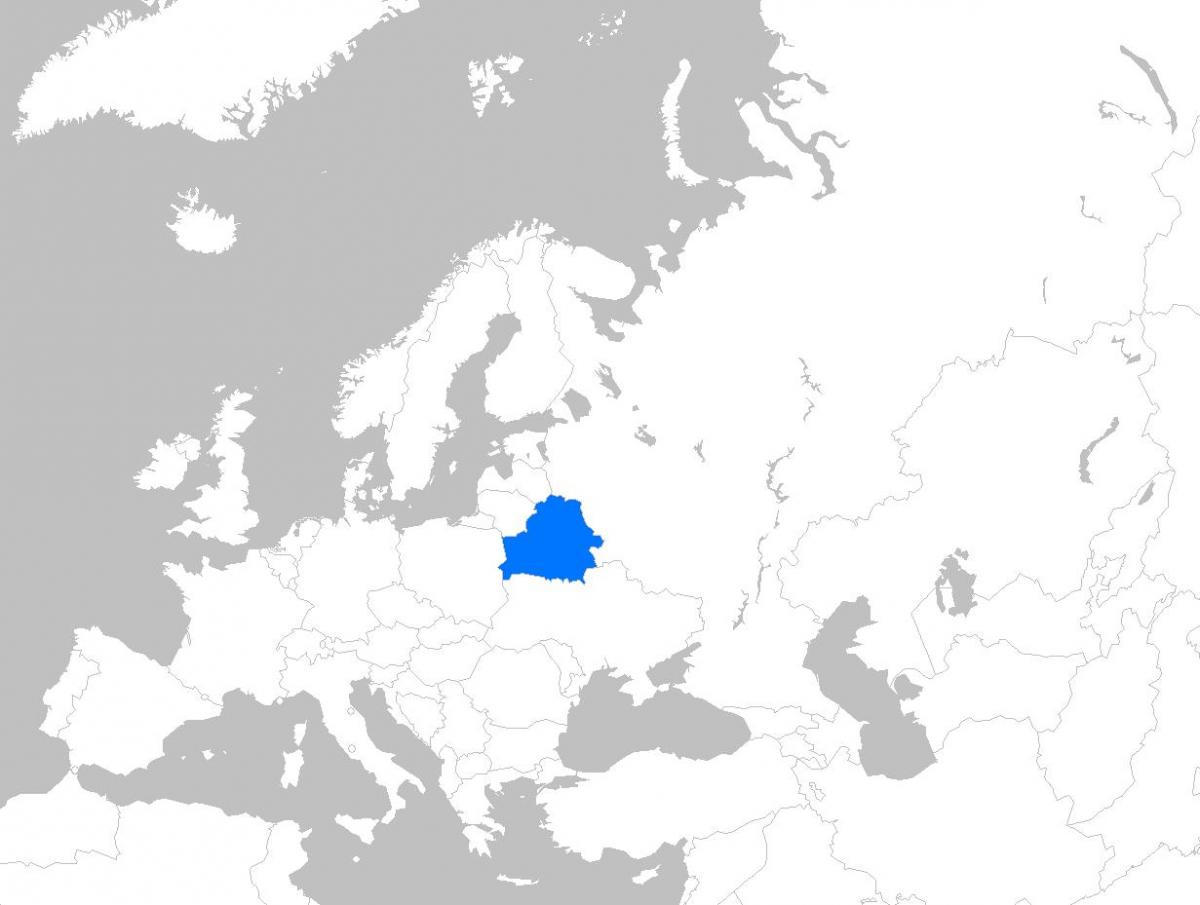 Mapa Bielorrusia europan