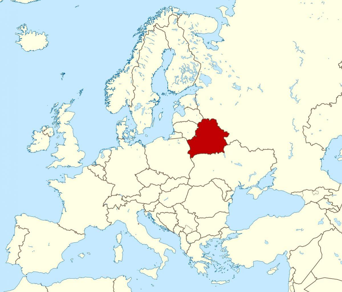 Bielorrusia kokapena munduko mapa