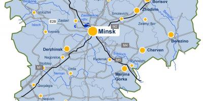Minsk mapa Bielorrusia
